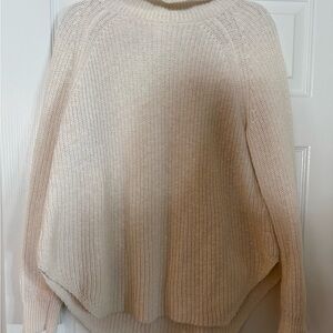 Anthropologie Cream Turtleneck Sweater